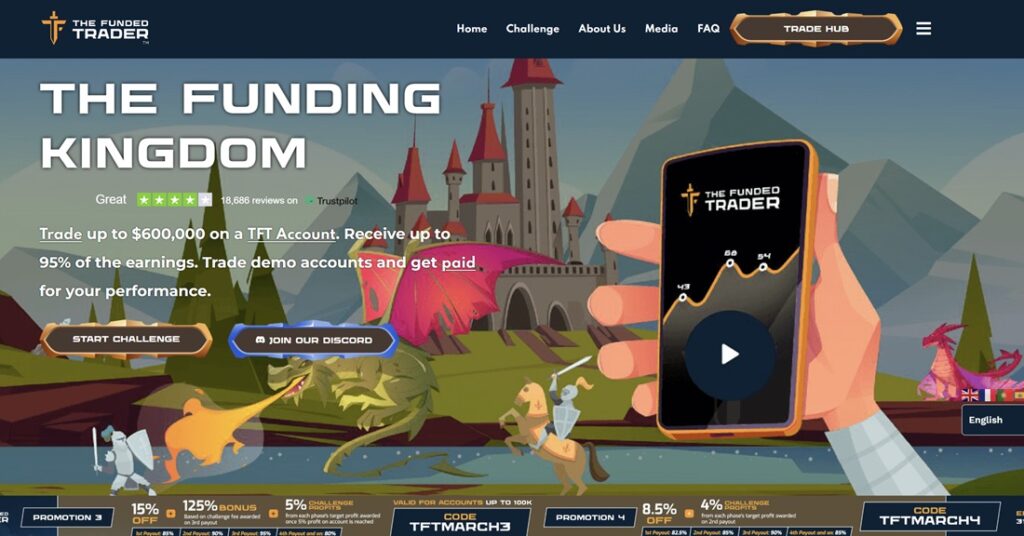 The Funded Trader website