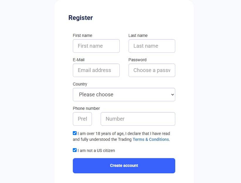 PandoraProfit Registration Process