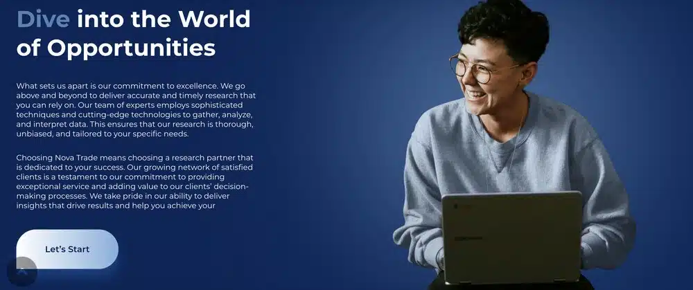 Nova Trade page screenshot