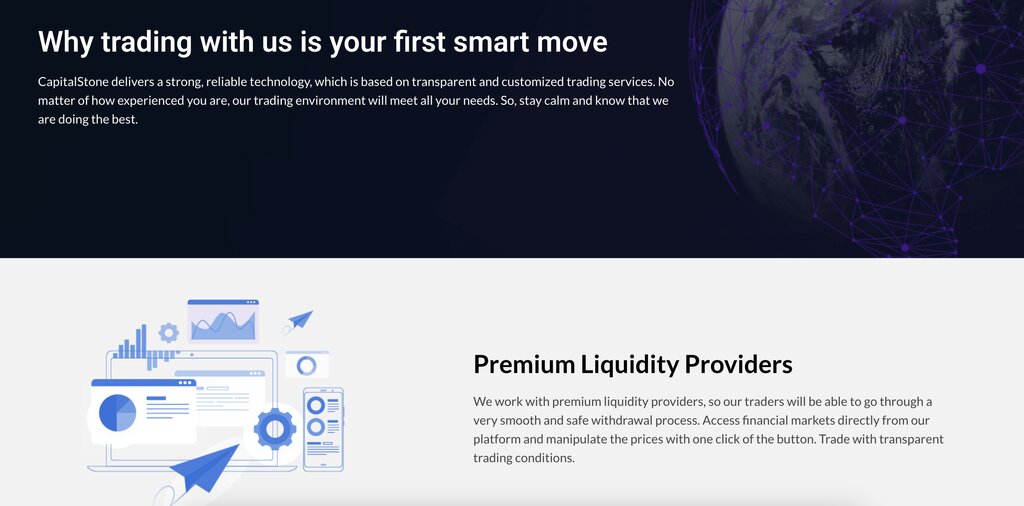 Capital stone home page screenshot