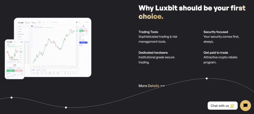 luxbit home page screenshot
